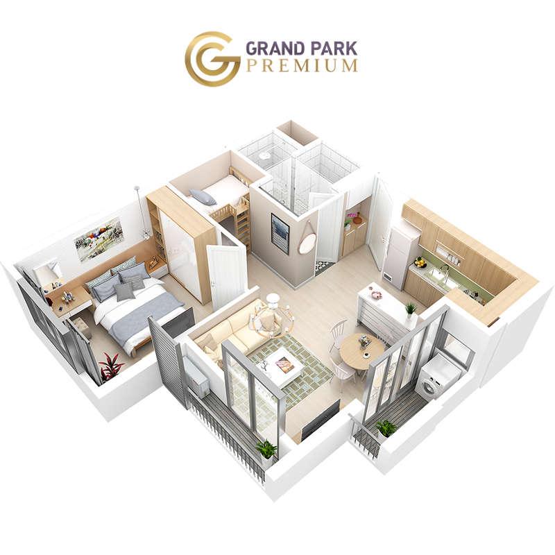 Căn hộ cho thuê cao cấp 5 sao view sân golf 18 lỗ  tòa Grand Park Premium, KĐT Ecopark